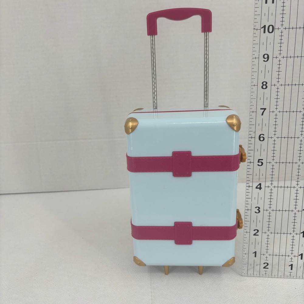 American Girl Travel in Style Suitcase Doll Accessory Blue Pink Truly Me 2017 - Picture 8 of 11